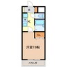 第2コーポ魚半 1Kの間取り