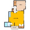 シャンポール南陽 1LDKの間取り