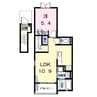 クレメントハウス 1LDKの間取り