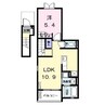 クレメントハウス 1LDKの間取り