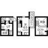 Pirex Court 1Kの間取り