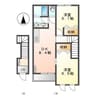 ＴスクエアⅡ 2DKの間取り