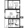 ワンラブ港栄 1Kの間取り