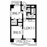 サンライズ八熊 2LDKの間取り