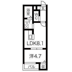 間取り図 フリューゲル三条