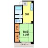 アクセスコート 1DKの間取り