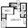 Jack　kanseiⅣ 1LDKの間取り