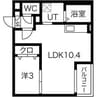 Jack　kanseiⅣ 1LDKの間取り