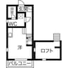 Casa笠寺 1Kの間取り