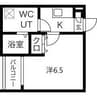 メイクスR高畑 1Kの間取り