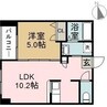 K・ドミール 1LDKの間取り