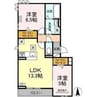 コンフォルタ 2LDKの間取り
