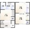 丸米アパート 東棟 2DKの間取り