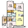 サニープレイス十一屋　E棟 3LDKの間取り