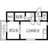 il sereno(イルセレーノ) 1LDKの間取り