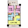 Alivis金山East 2LDKの間取り