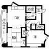 レインボー尾頭橋II 2DKの間取り