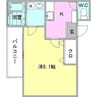 クレフラスト大同A棟 1Kの間取り