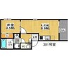REGALEST荒江 1LDKの間取り
