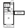 ホワイトハウス荒子 1Kの間取り