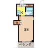 メイツ内田橋 1Kの間取り