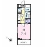 シャルール伏屋 1Kの間取り