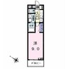 シャルール伏屋 1Kの間取り
