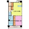 さくらHills ROKUBAN Platinum Residence 1LDKの間取り