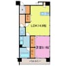 さくらHills ROKUBAN Platinum Residence 1LDKの間取り