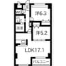 RJB Place 2LDKの間取り