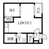 Jack dotokukitaⅠ 1LDKの間取り