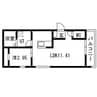 Laurel大同町 1LDKの間取り