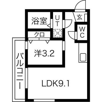 間取図 BELLE ROSE大江 EAST(B棟)