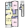シュティル　ブリーゼA 2LDKの間取り