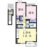 ソヴール　佑 2LDKの間取り
