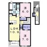 ヴィラ　プレジールⅣ 2LDKの間取り