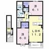 フローラーリア 2LDKの間取り