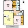 オーシャンヴューA 　A棟 2LDKの間取り