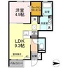 フォンテーヌ目久美 1LDKの間取り