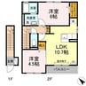 モダンコートT 　B棟 2LDKの間取り