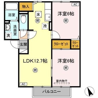 間取図 ロワール福原C棟