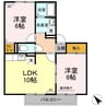 ヴェルドミール 2LDKの間取り