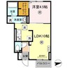D-roomパーシモン 1LDKの間取り