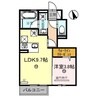 トリシア東福原 1LDKの間取り