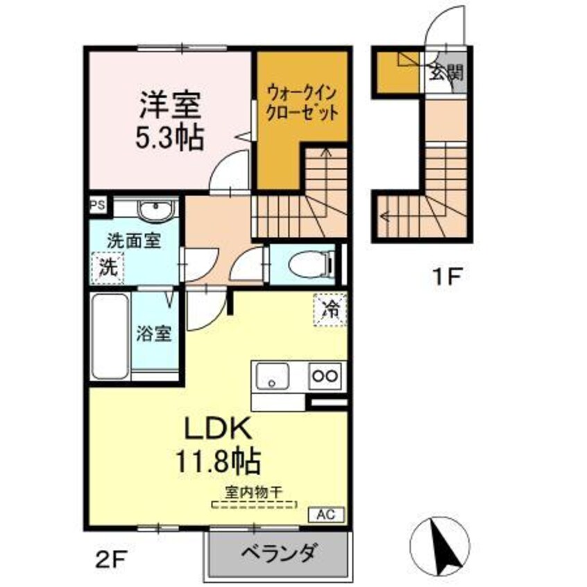 間取図 アールグレイ　B棟