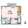 リビングタウン観音寺　E棟　 1Rの間取り