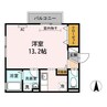 リビングタウン観音寺　E棟　 1Rの間取り