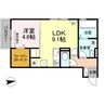 TORISIA新開 1LDKの間取り