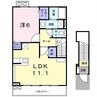 ポライトリー・ケイ 1LDKの間取り