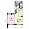 シャンポールA 1LDKの間取り